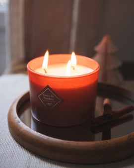Grande bougie de Noël Cannelle Poudrée - My Jolie Candle