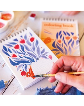 Coloring Book Floral A6 - Maison Joliette