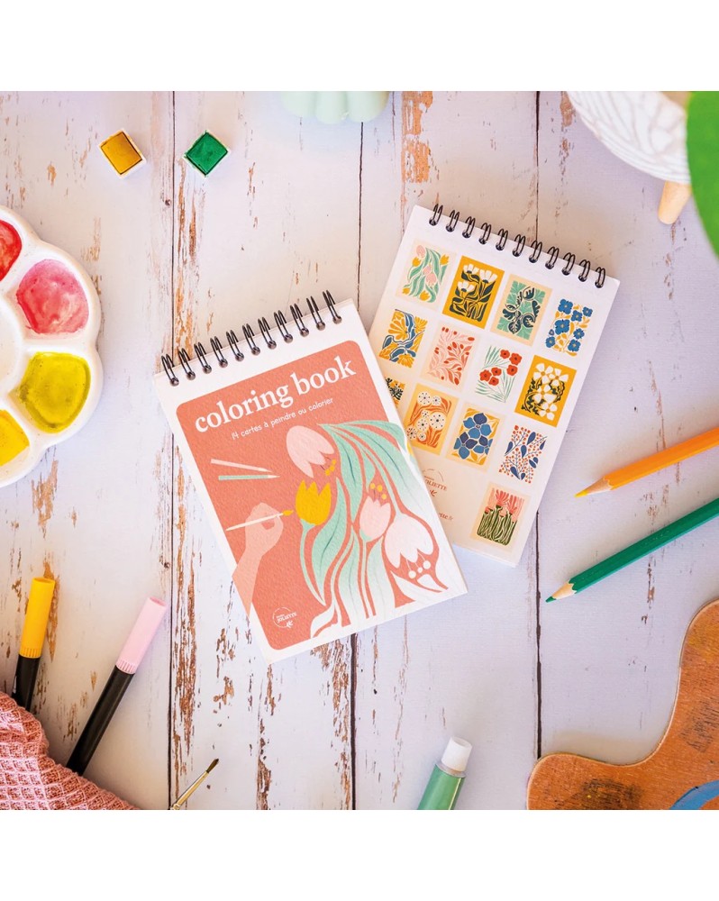 Coloring Book Floral A6 - Maison Joliette