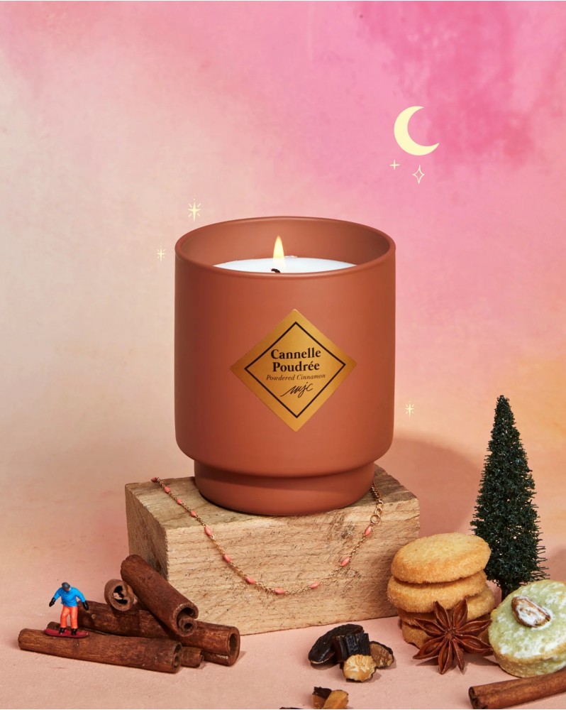 Bougie de Noël Cannelle Poudrée avec Bijou - My Jolie Candle
